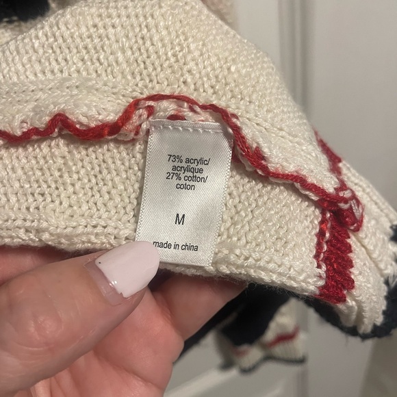 NWT Maurice’s Prep Varsity Women's Striped Cable Knit Cardigan Sweater, Medium - Picture 5 of 6